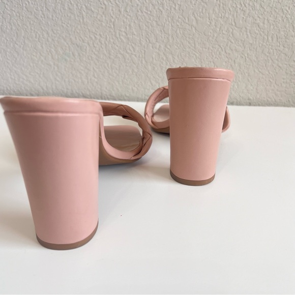 Square toe chunky quilted mule sandals - Picture 3 of 5